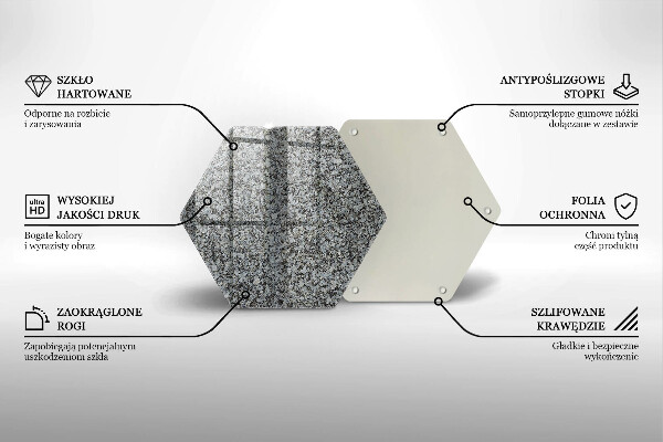Glas Herdabdeckplatte Steinstruktur