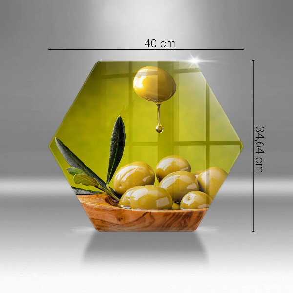 Glas Herdabdeckplatte Leckere Oliven