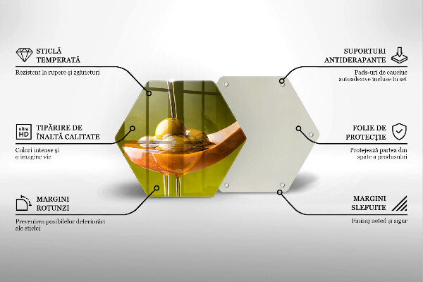 Glas Herdabdeckplatte Olivenöl und Oliven