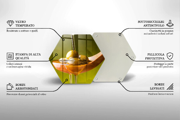 Glas Herdabdeckplatte Olivenöl und Oliven