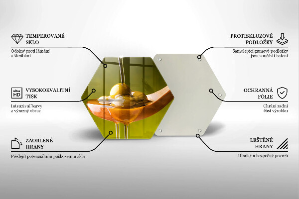 Glas Herdabdeckplatte Olivenöl und Oliven