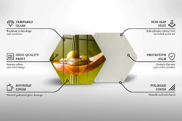 Glas Herdabdeckplatte Olivenöl und Oliven