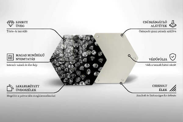 Glas Herdabdeckplatte Diamanten Diamanten