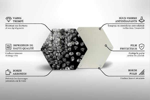 Glas Herdabdeckplatte Diamanten Diamanten