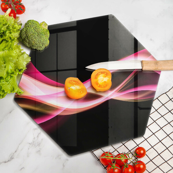 Glas Herdabdeckplatte Abstrakter Neonrauch