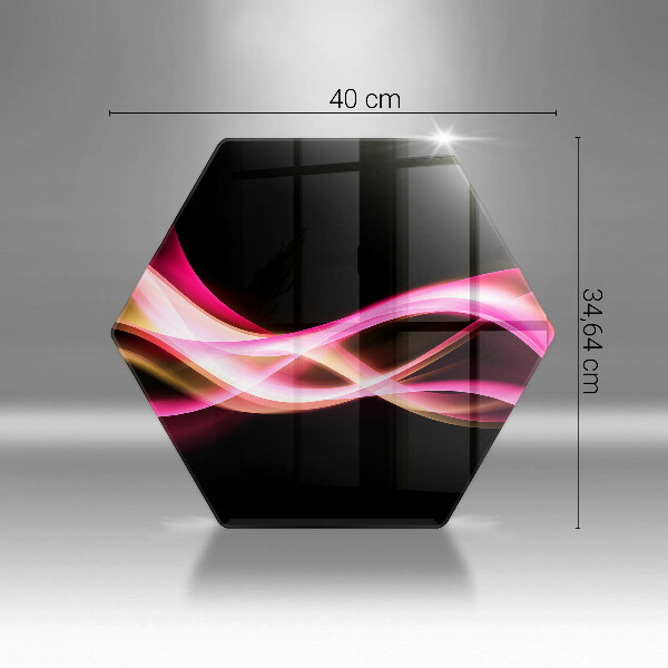 Glas Herdabdeckplatte Abstrakter Neonrauch