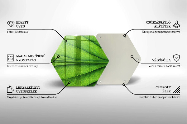 Glas Herdabdeckplatte Naturaderblatt