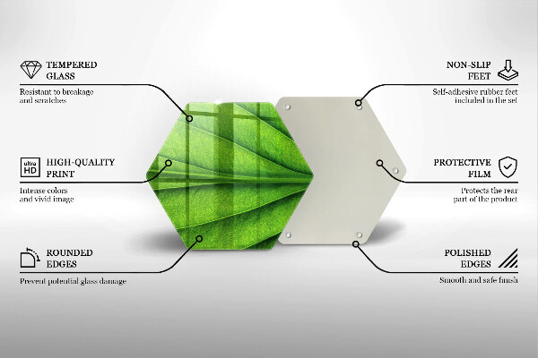 Glas Herdabdeckplatte Naturaderblatt