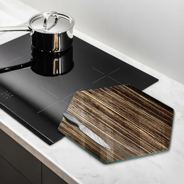 Glas Herdabdeckplatte Holzstruktur