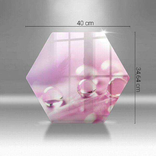Glas Herdabdeckplatte Taublütenblätter