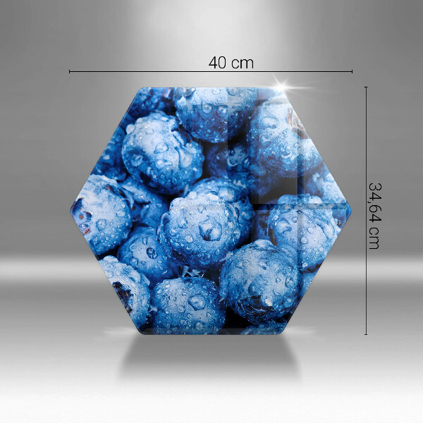 Glas Herdabdeckplatte Saftige Blaubeeren