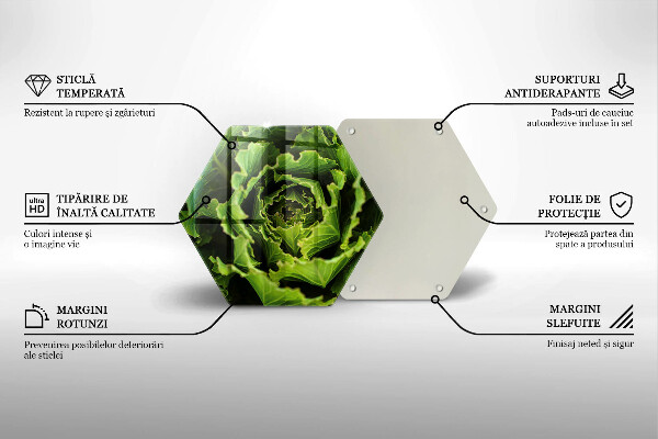 Glas Herdabdeckplatte Salatblätter essen