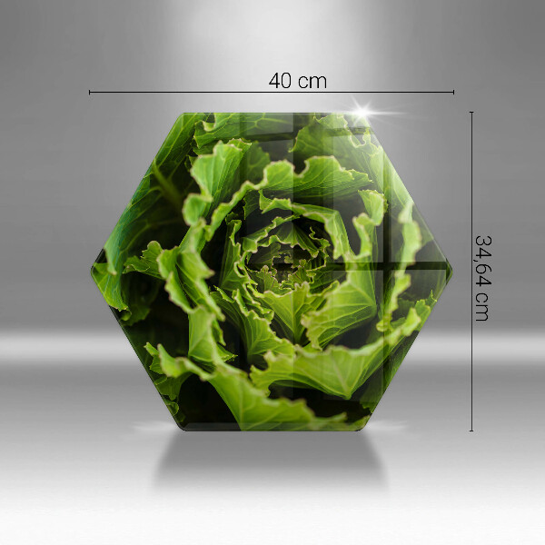 Glas Herdabdeckplatte Salatblätter essen