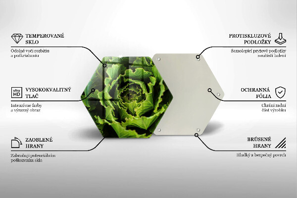 Glas Herdabdeckplatte Salatblätter essen