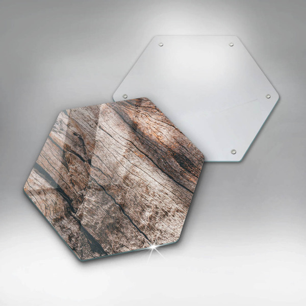 Glas Herdabdeckplatte Holzstruktur