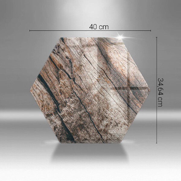 Glas Herdabdeckplatte Holzstruktur