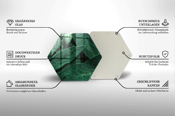 Glas Herdabdeckplatte Die Blätter der Pflanze