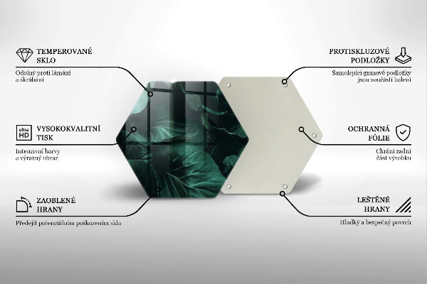 Glas Herdabdeckplatte Wilde dunkle Blätter