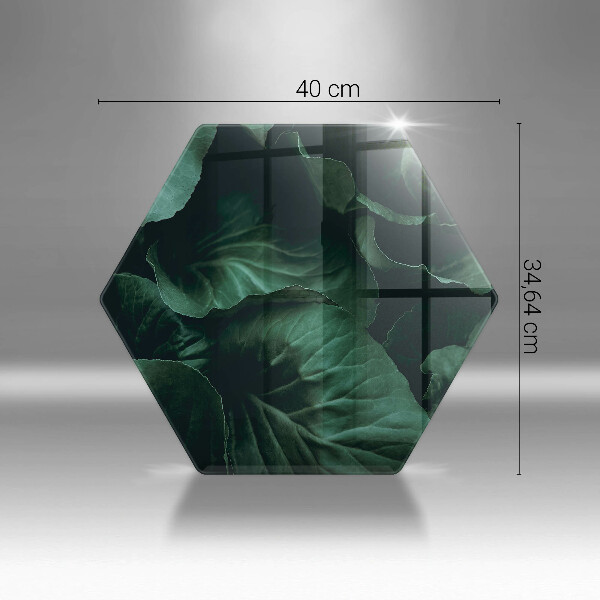 Glas Herdabdeckplatte Wilde dunkle Blätter