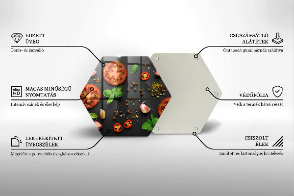 Glas Ceranfeldabdeckung Tomaten und Gewürze