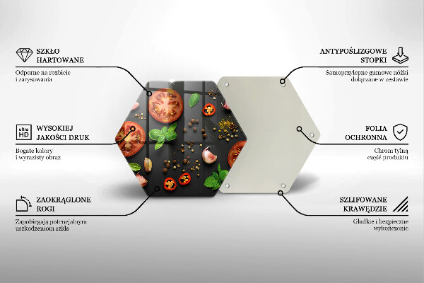 Glas Ceranfeldabdeckung Tomaten und Gewürze