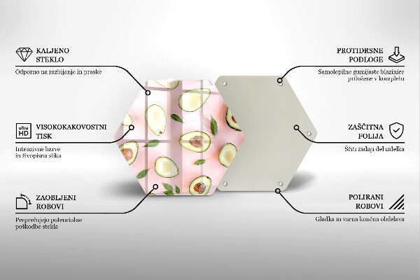 Glas Ceranfeldabdeckung Avocado-Muster