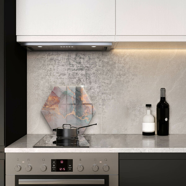 Glas Ceranfeldabdeckung Marmor mit Gold