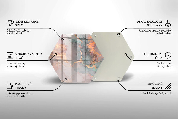 Glas Ceranfeldabdeckung Marmor mit Gold