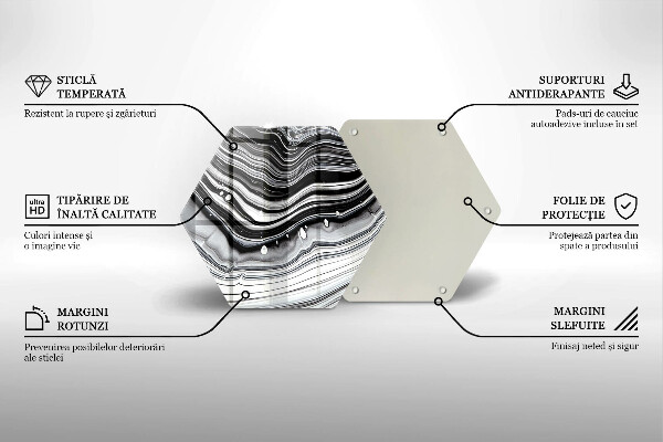 Glas Ceranfeldabdeckung Tintenabstraktion