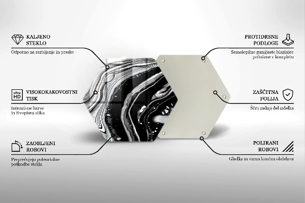 Glas Ceranfeldabdeckung Tintenabstraktion