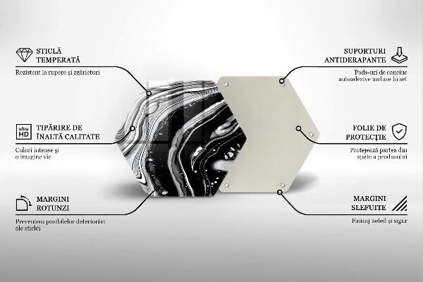 Glas Ceranfeldabdeckung Tintenabstraktion