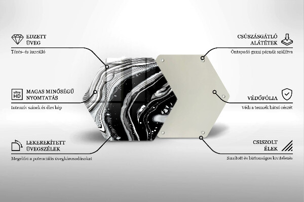 Glas Ceranfeldabdeckung Tintenabstraktion