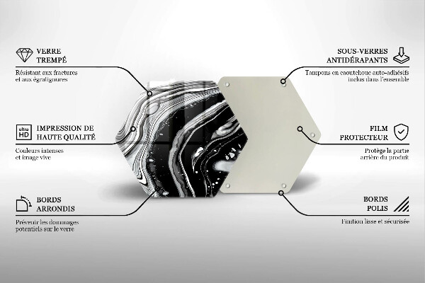 Glas Ceranfeldabdeckung Tintenabstraktion