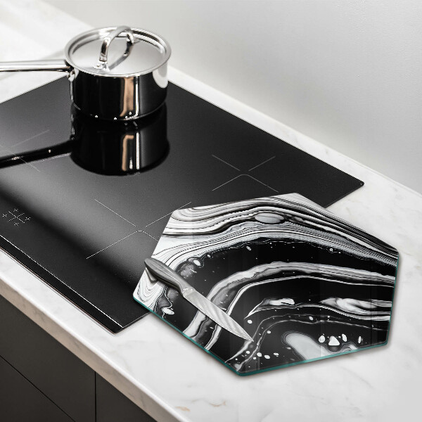 Glas Ceranfeldabdeckung Tintenabstraktion