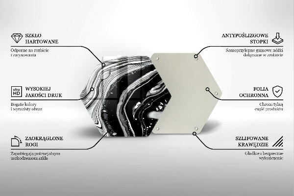 Glas Ceranfeldabdeckung Tintenabstraktion