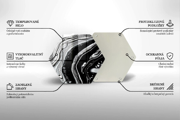 Glas Ceranfeldabdeckung Tintenabstraktion