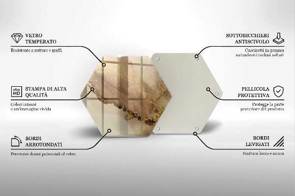 Glas Ceranfeldabdeckung Goldabstraktion