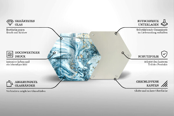 Glas Herdabdeckplatte Struktur mit Gold