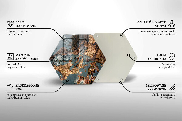 Glas Herdabdeckplatte Goldene Felsstruktur