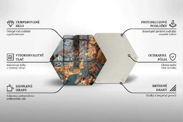 Glas Herdabdeckplatte Goldene Felsstruktur