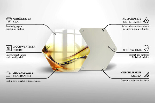 Glas Herdabdeckplatte Abstrakte Lichtlinien