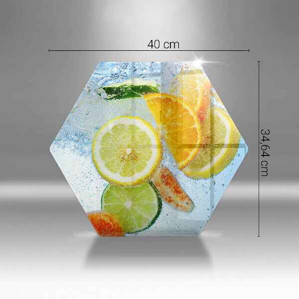 Glas Herdabdeckplatte Saftiges Zitruswasser