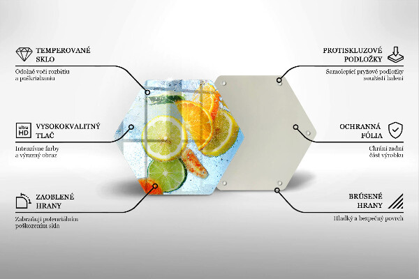 Glas Herdabdeckplatte Saftiges Zitruswasser
