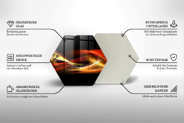 Glas Herdabdeckplatte Abstrakter Rauch und Licht