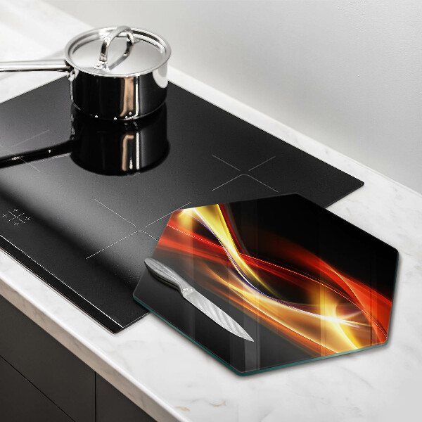 Glas Herdabdeckplatte Abstrakter Rauch und Licht