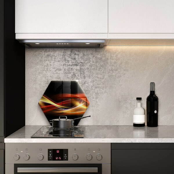 Glas Herdabdeckplatte Abstrakter Rauch und Licht