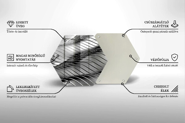 Glas Herdabdeckplatte 3D-Metallstruktur