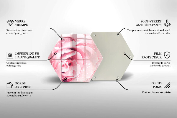 Glas Ceranfeldabdeckung Tautropfen und Rosenblüte