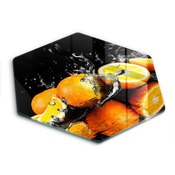 Glas Ceranfeldabdeckung Saftige Orangenfrucht