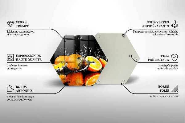 Glas Ceranfeldabdeckung Saftige Orangenfrucht